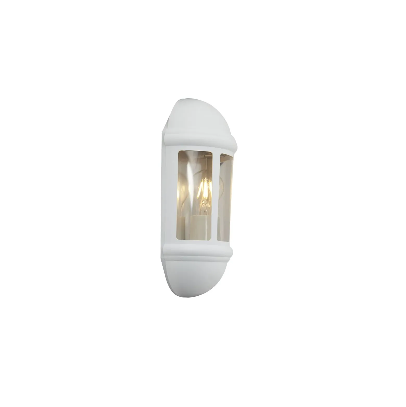 Ansell LED Vägglampa Latina Halv Lykta Vit - Passande för E27 upp till 42W | IP65