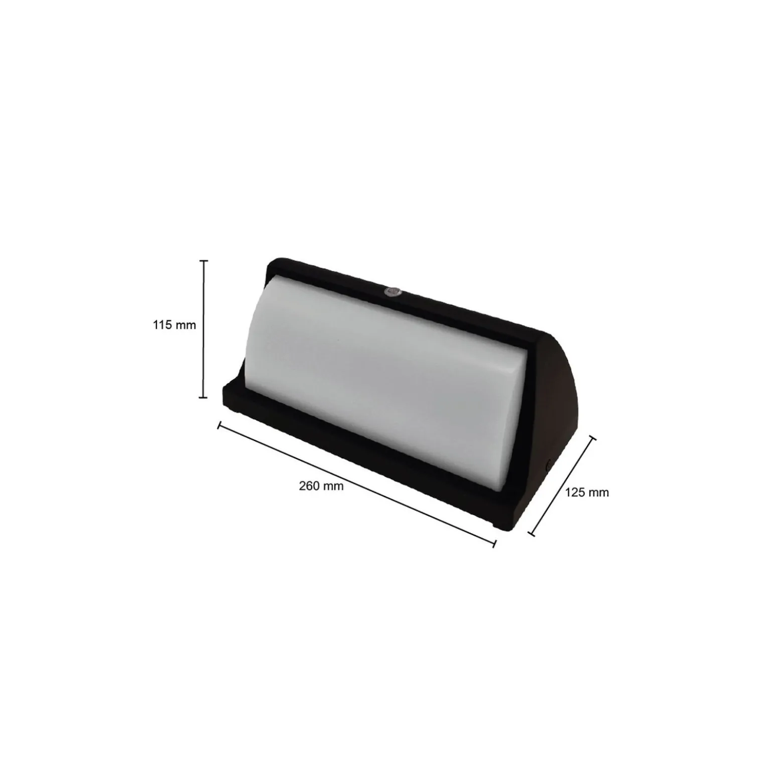 Bright Choice LED Plafond Svart 12W 1200lm - 840 Kallvit | IP54 - Ljussensor
