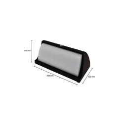 Bright Choice LED Plafond Svart 12W 1200lm - 830 Varm Vit | IP54 - Ljussensor