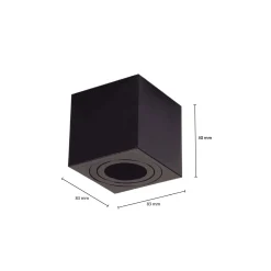Bright Choice LED Spot Svart Cube | IP20 - GU10 Fitting
