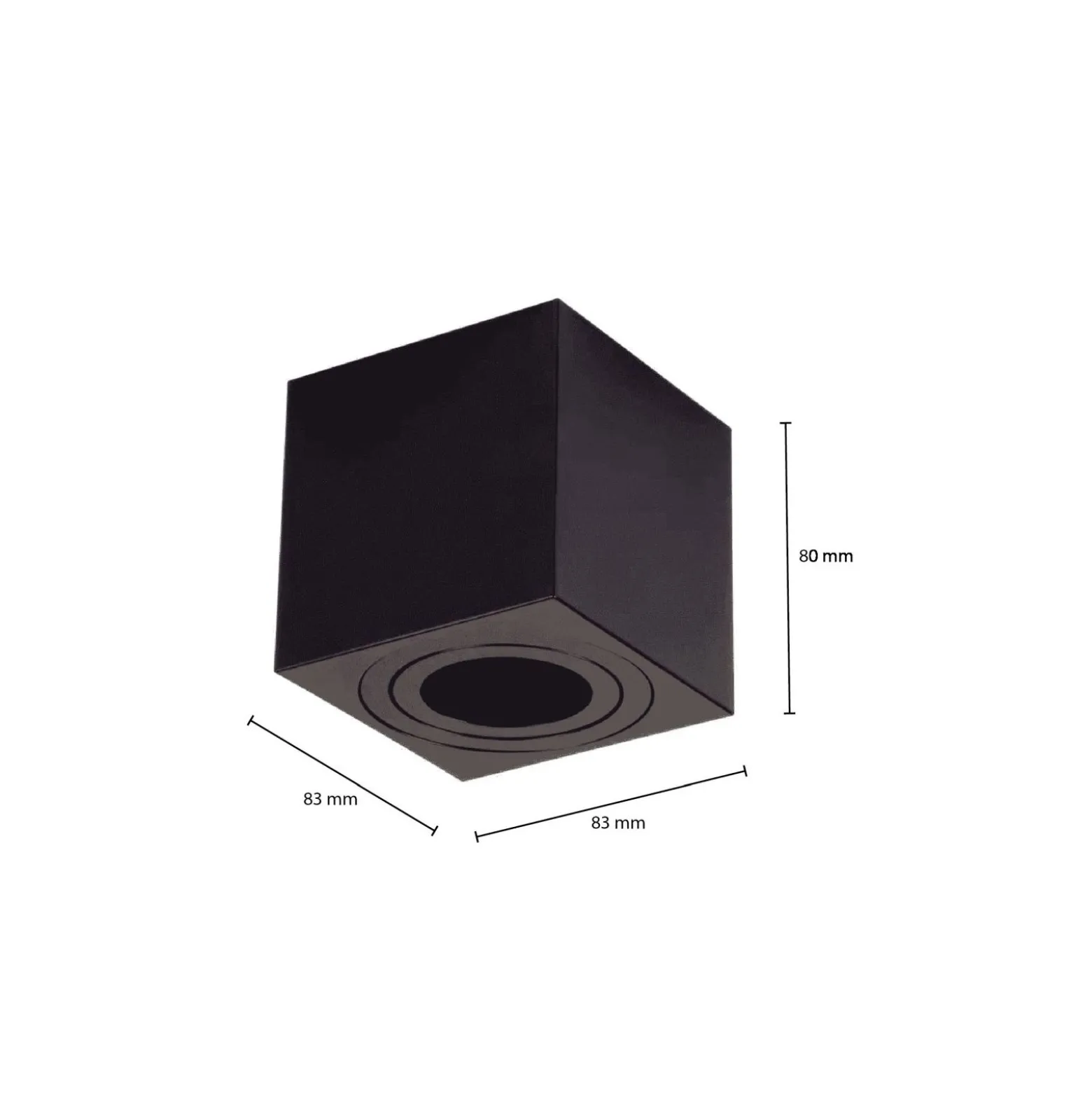 Bright Choice LED Spot Svart Cube | IP20 - GU10 Fitting