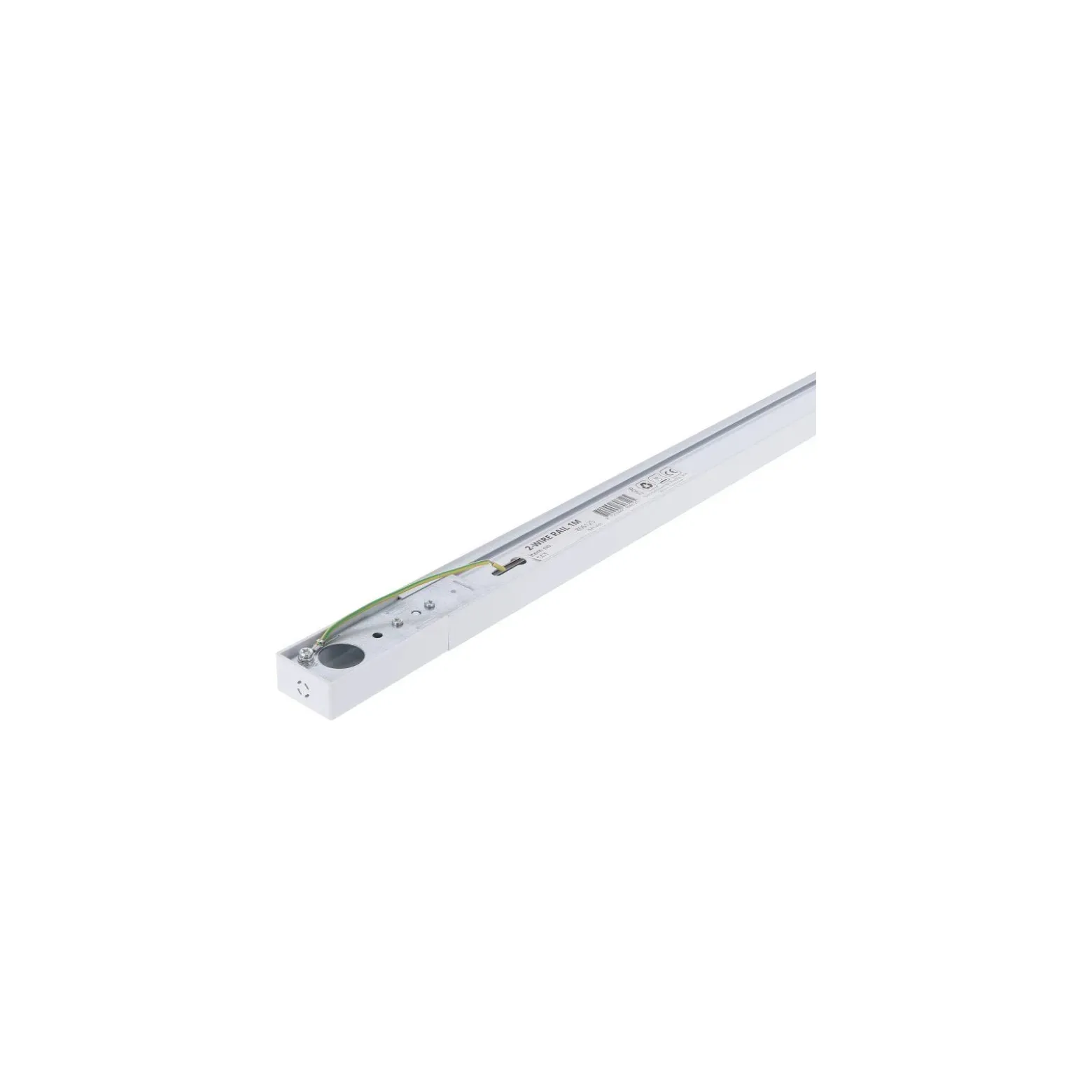 Bright Choice Komplett set 1-Fas Rail 1 Meter Vit | incl. 4x Spot + GU10 2700K 3W Dimbar + Ändkåpa, Strömkontakt