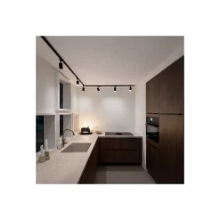 Bright Choice Komplett set 1-Fas Rail L 1,5 x 2 Meter Svart | incl. 8x Spot + GU10 2700K 3W Dimbar + Ändkåpa, Strömkontakt och L -Anslutningsstycke