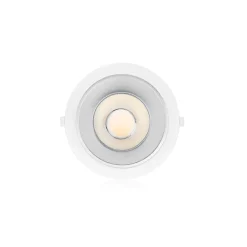 Bright Choice LED Downlight SIA Aluminium Vit 15W 1650lm 60D - 830-850 Justerbar Vit | Utskärning 195mm - IP22 - Optional Dimbar