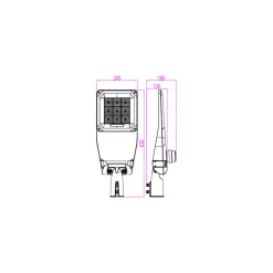Bright Choice LED Gatubelysning 150W 22500lm 130D - 740 Kallvit | IP66 - Symmetrisk