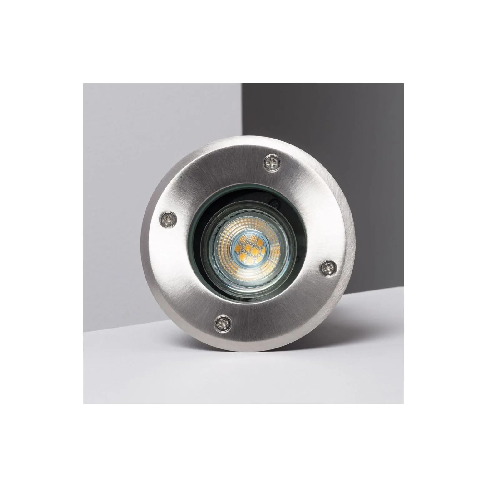 Bright Choice Markspotlights Rostfritt Stål Silver | Passande för 1x GU10