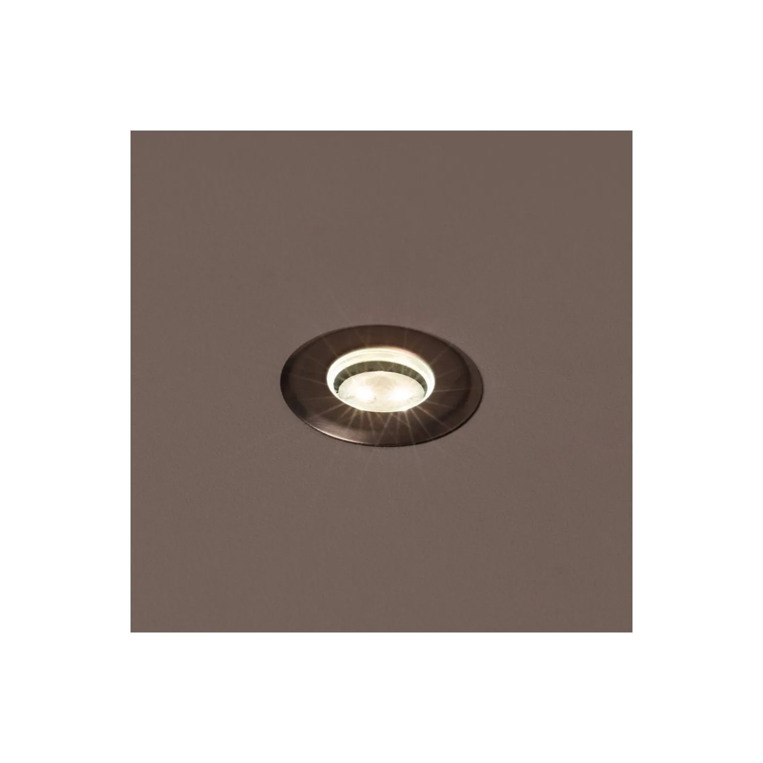 Bright Choice Markspotlights Mini Utomhusljus Rostfritt Stål Grå 1W 20lm - 830 Varm Vit