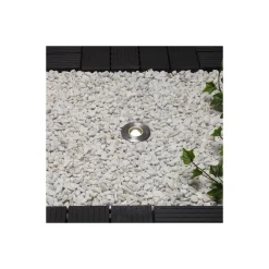 Bright Choice Markspotlights Meillion Rostfritt Stål Silver 3W 150lm - 830 Varm Vit