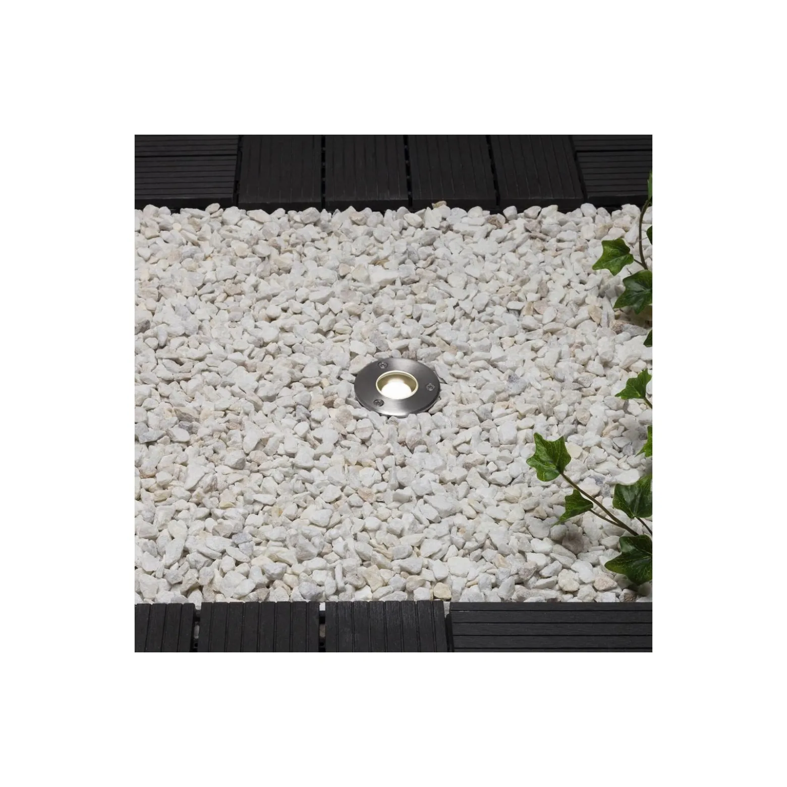 Bright Choice Markspotlights Meillion Rostfritt Stål Silver 3W 150lm - 830 Varm Vit