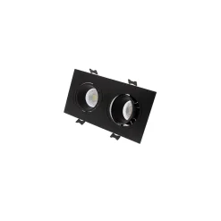 Bright Choice Spot Duo Svart | Utskärning 155x75mm - IP22 - GU10 Fitting