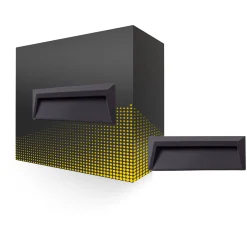 Bright Choice Vägglampa Chester PC Antracit 2W 100lm - 840 Kallvit