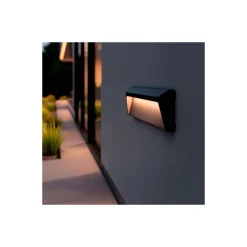 Bright Choice Vägglampa Chester PC Antracit 2W 100lm - 830 Varm Vit