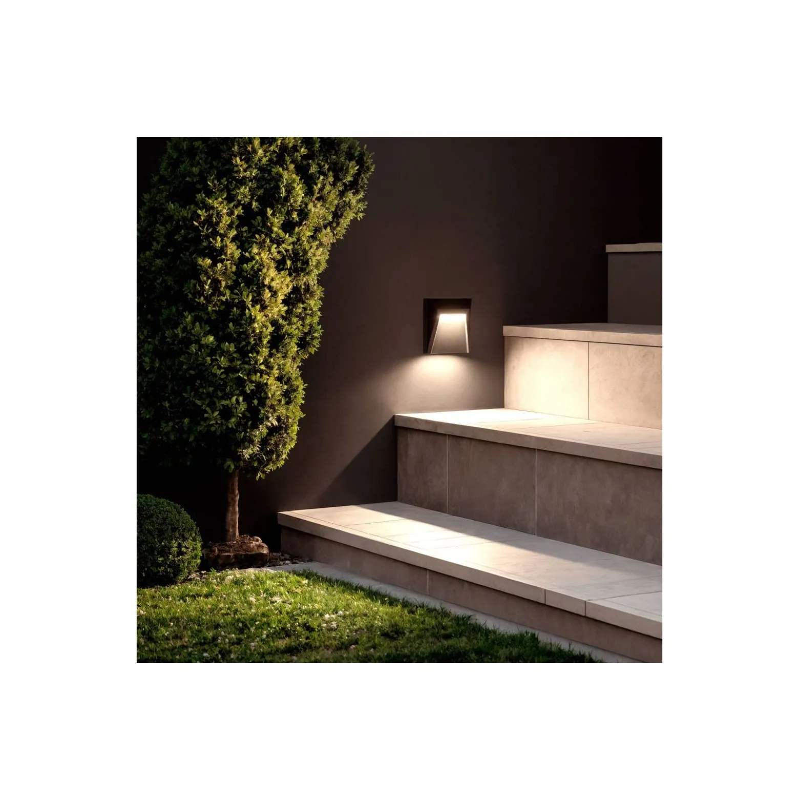 Bright Choice Vägglampa Clover PC Antracit 1.5W 100lm - 830 Varm Vit