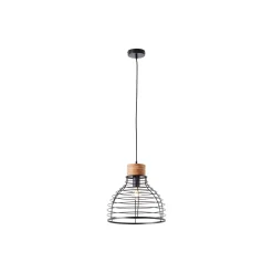 Brilliant Avia Pendellampa Metall Trä Svart | 350mm - Passande för 1x E27