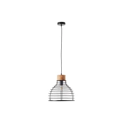 Brilliant Avia Pendellampa Metall Trä Svart | 350mm - Passande för 1x E27