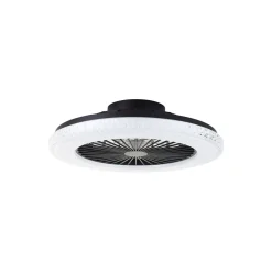 Brilliant Badria Takfläkt Plast Metall Svart 36W 4700lm - 830-865 CCT+RGB | 490mm - Fjärrkontroll Dimbar