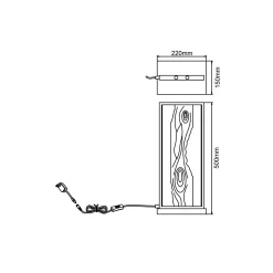 Brilliant Bordslampa Chaumont Aluminium Metall Trä Svart 8W 940lm - 830 Varm Vit