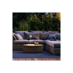 Brilliant Bordslampa Kaami Metall Plast Guld 2W 310lm - 830 Varm Vit | 100mm - IP44 - Utomhus - Dimbar