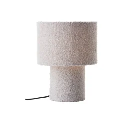 Brilliant Bordslampa Teddy Metall Textil Grå | 230mm - Passande för 1x E27