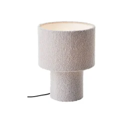 Brilliant Bordslampa Teddy Metall Textil Grå | 230mm - Passande för 1x E27