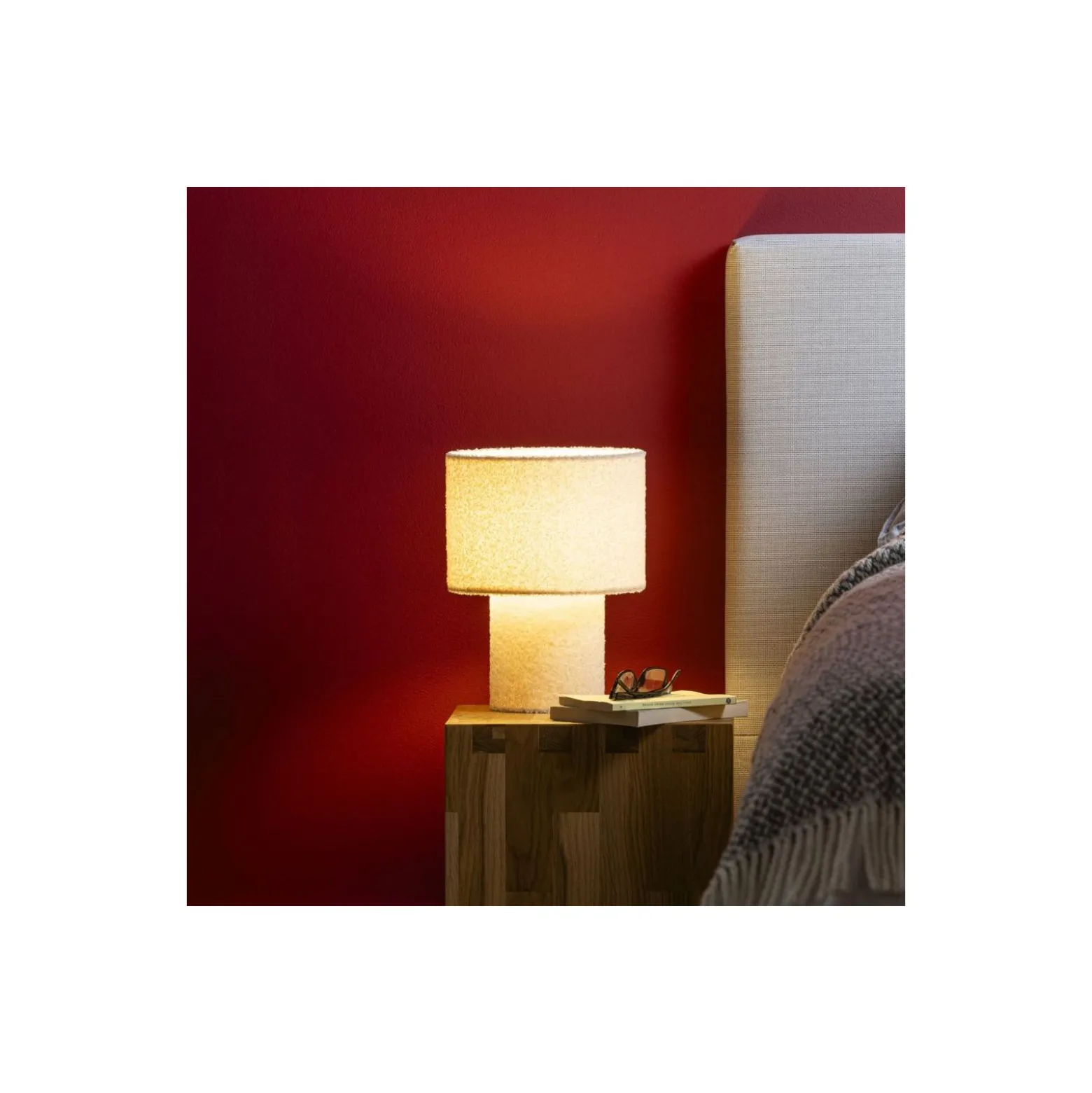 Brilliant Bordslampa Teddy Metall Textil Beige | 230mm - Passande för 1x E27