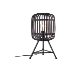 Brilliant Bordslampa Trärow Metall Bambu Svart Trä | Passande för 1x E27