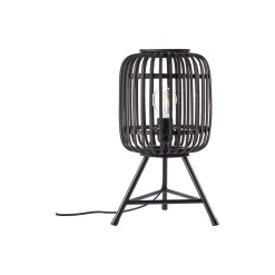 Brilliant Bordslampa Trärow Metall Bambu Svart Trä | Passande för 1x E27