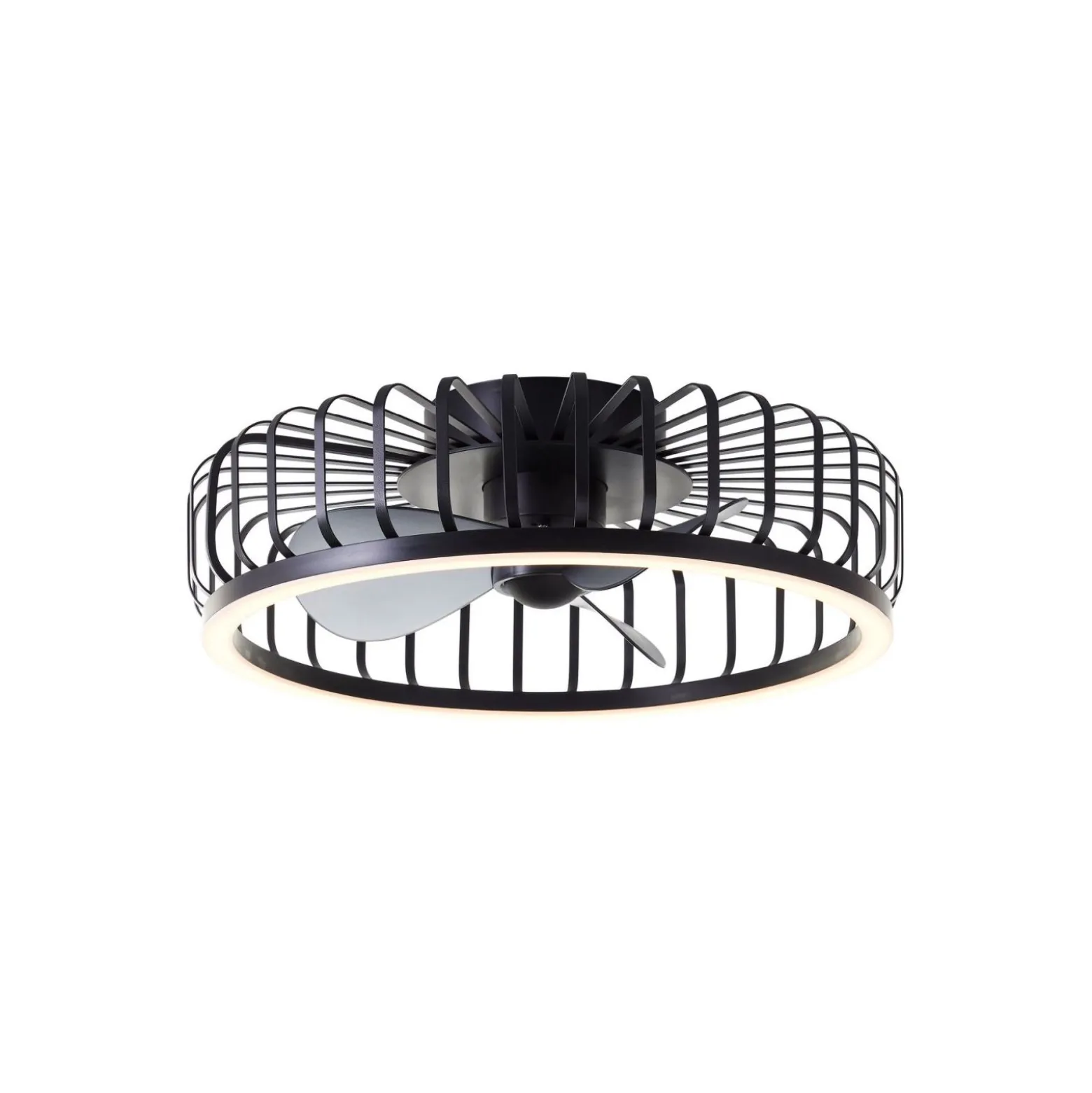 Brilliant Capo Takfläkt Metall Plast Svart 32W 4200lm - 827-865 CCT | 480mm - Fjärrkontroll Dimbar