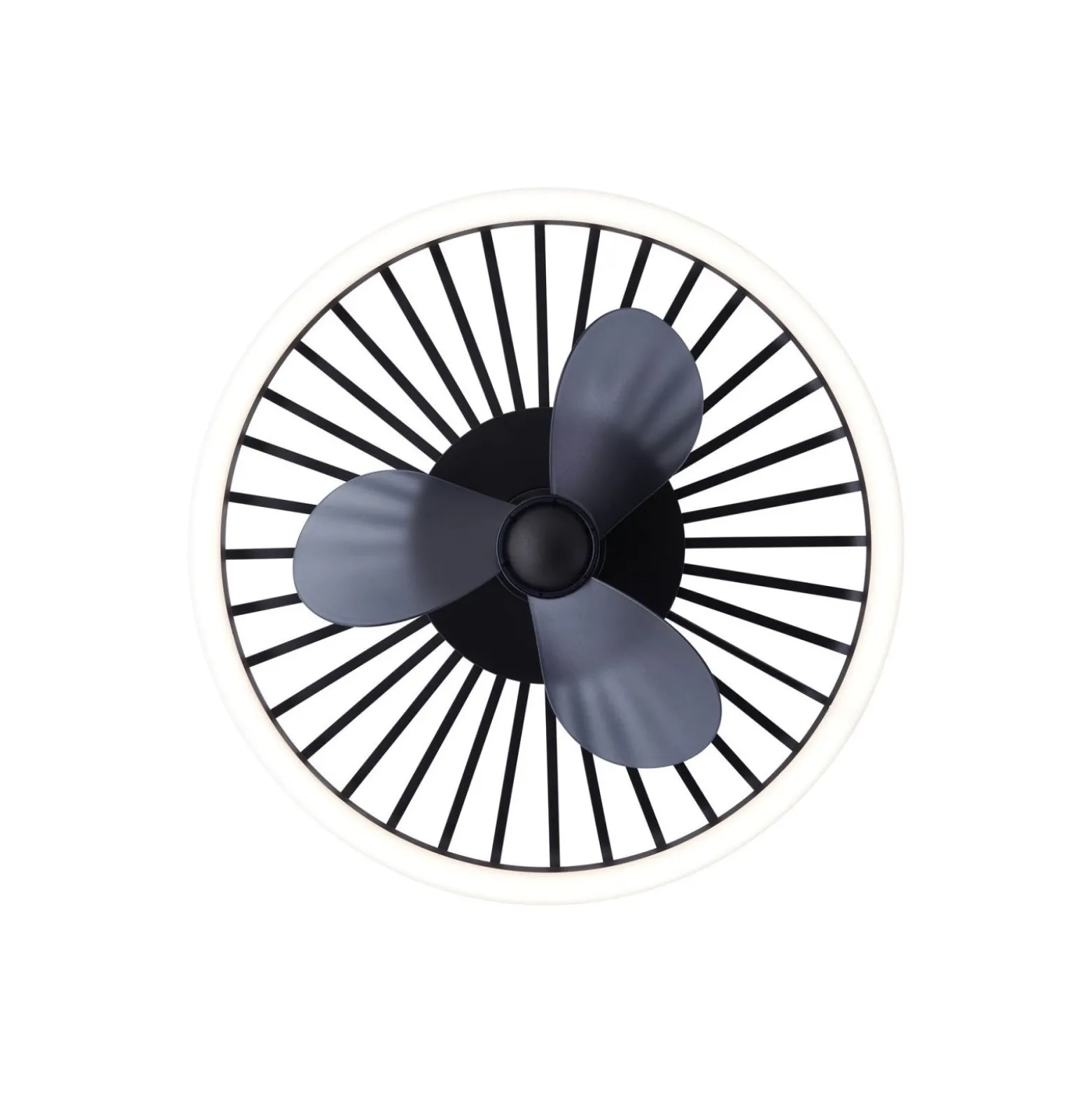 Brilliant Capo Takfläkt Metall Plast Svart 32W 4200lm - 827-865 CCT | 480mm - Fjärrkontroll Dimbar