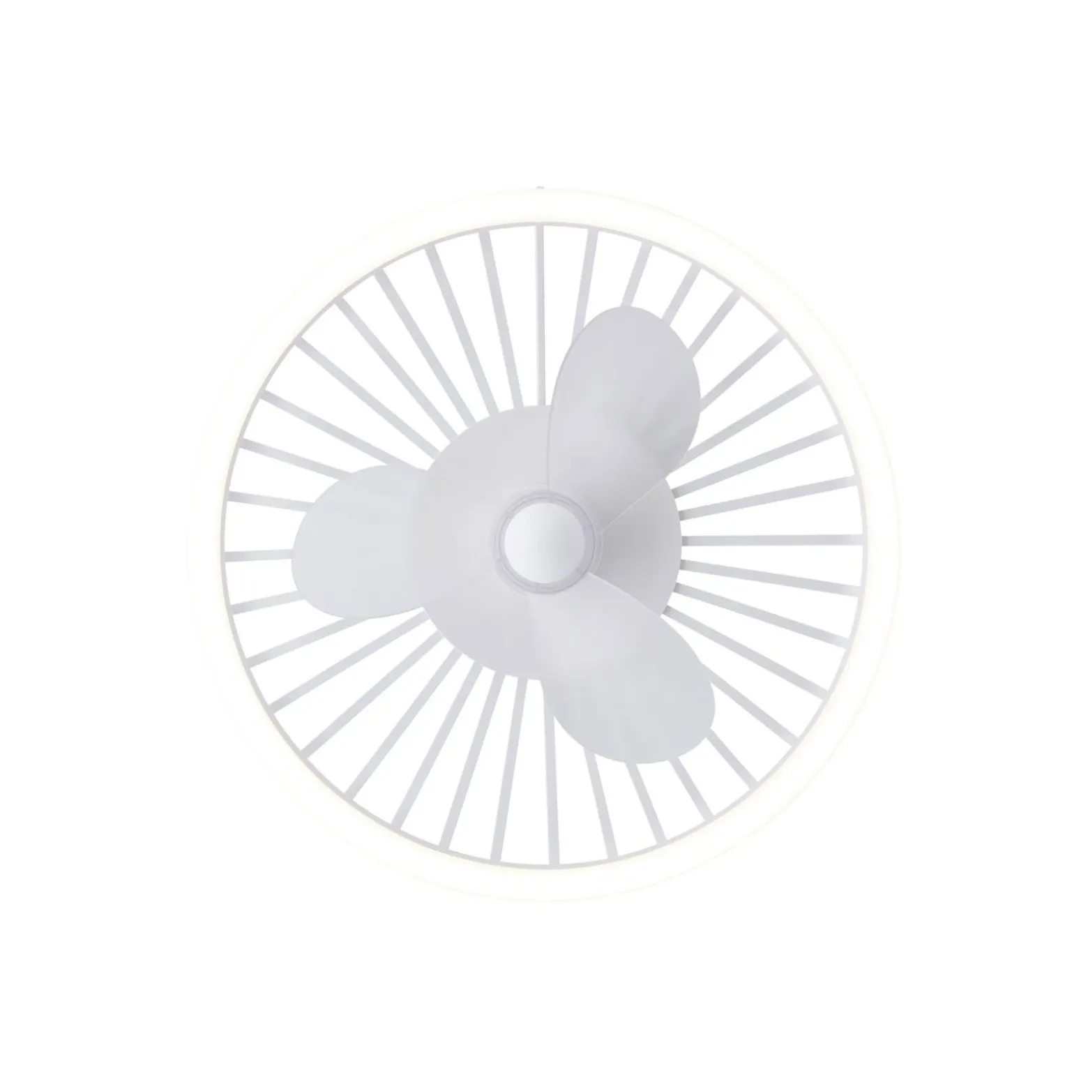 Brilliant Capo Takfläkt Metall Plast Vit 32W 4200lm - 827-865 CCT | 480mm - Fjärrkontroll Dimbar