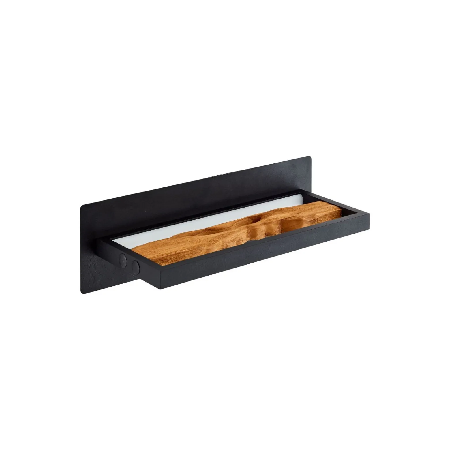 Brilliant Chaumont Vägglampa Aluminium Metall Trä Svart 8W 930lm - 830 Varm Vit