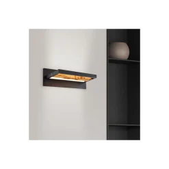 Brilliant Chaumont Vägglampa Aluminium Metall Trä Svart 8W 930lm - 830 Varm Vit