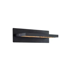 Brilliant Chaumont Vägglampa Aluminium Metall Trä Svart 8W 930lm - 830 Varm Vit