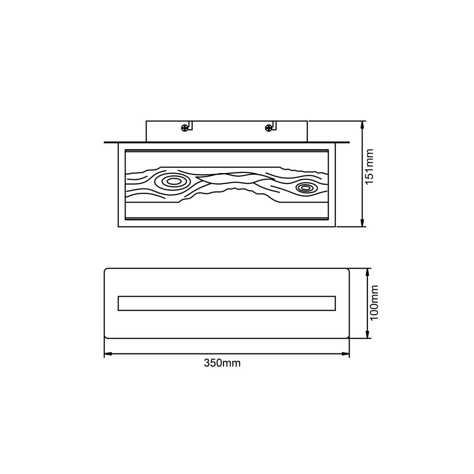 Brilliant Chaumont Vägglampa Aluminium Metall Trä Svart 8W 930lm - 830 Varm Vit