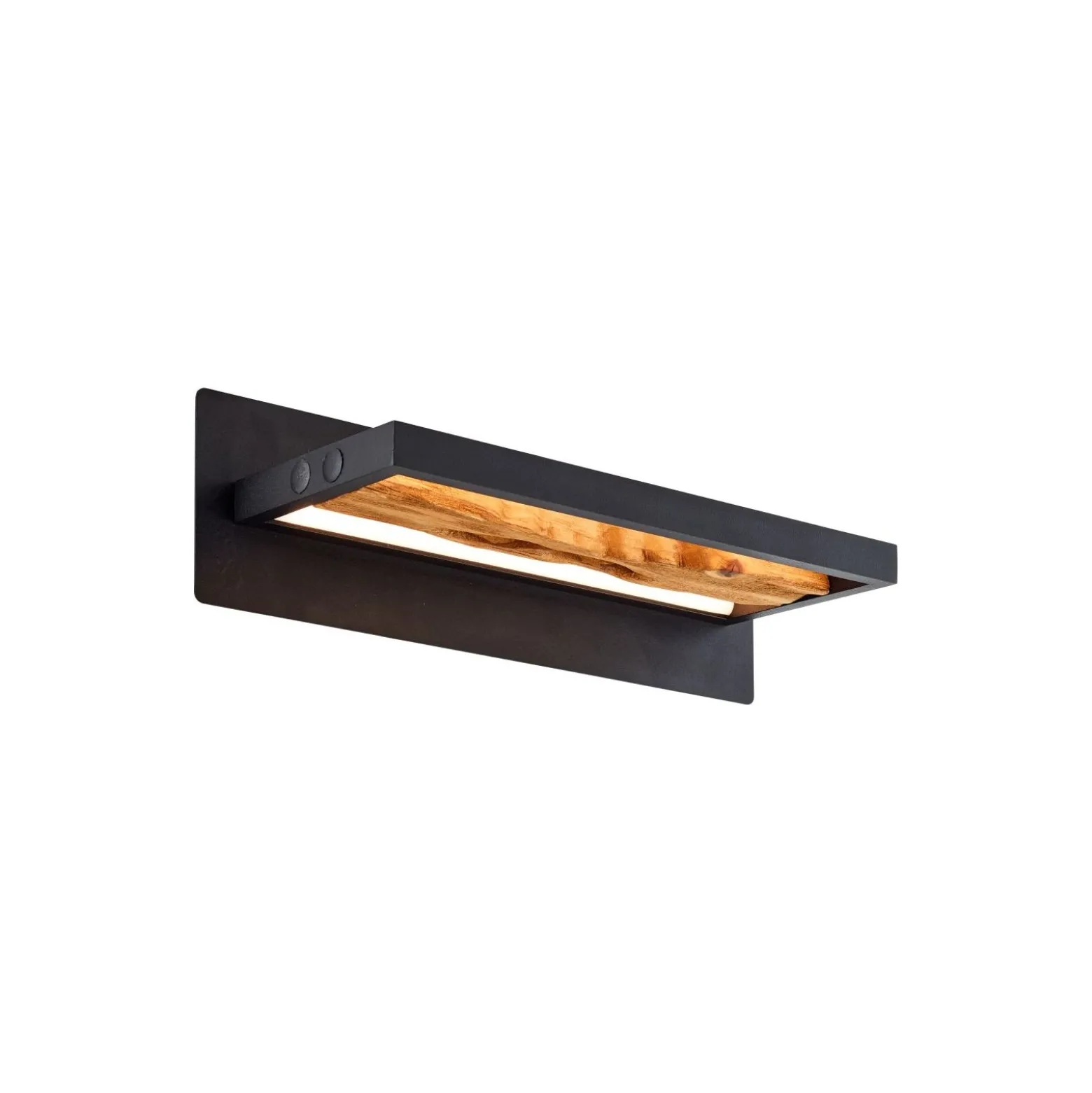 Brilliant Chaumont Vägglampa Aluminium Metall Trä Svart 8W 930lm - 830 Varm Vit