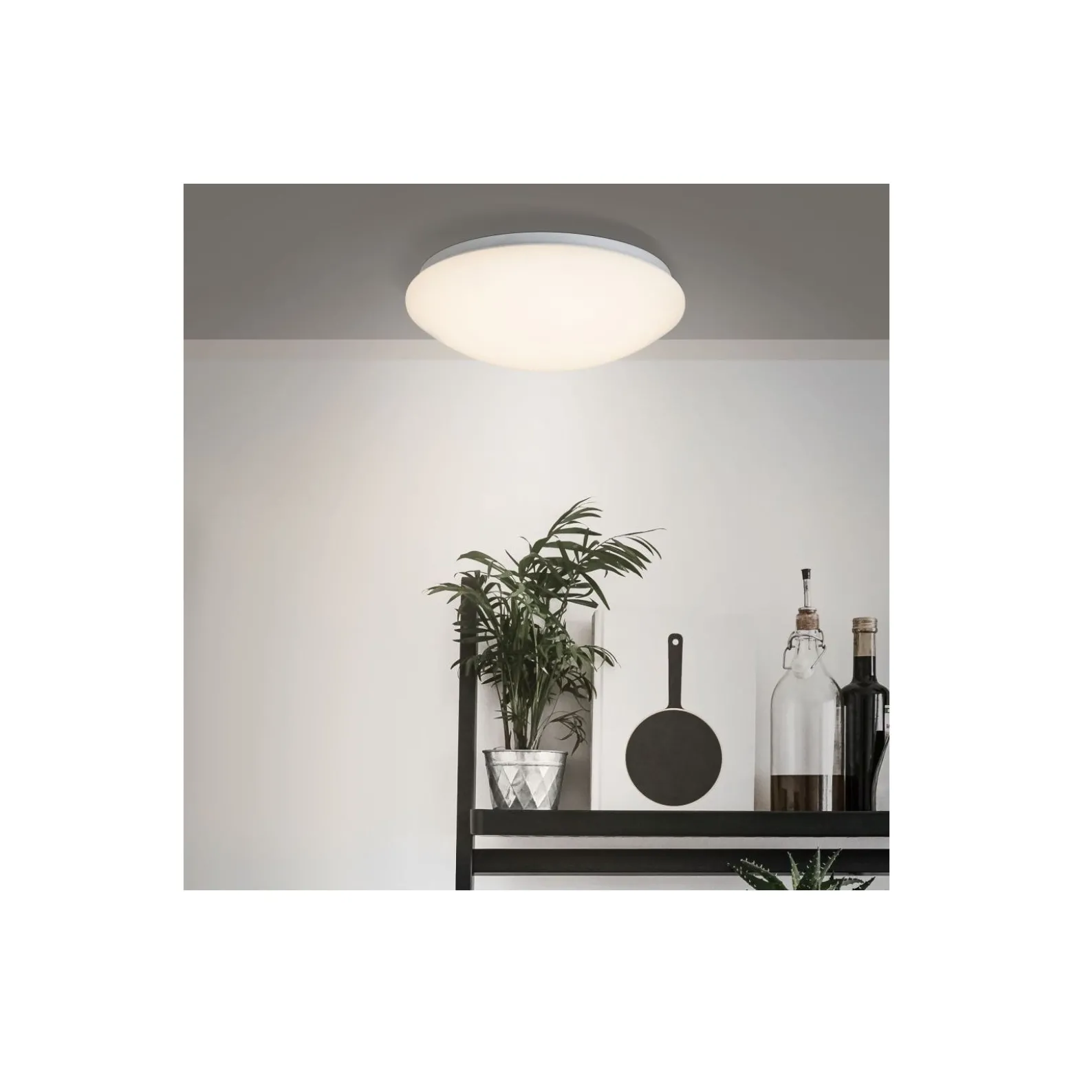 Brilliant Fakir Vägg och Taklampa Metall Plast Vit 10W 1300lm - 830 Varm Vit | 320mm