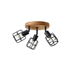 Brilliant Gwen Taklampa Metall Trä Svart | 350mm - Passande för 3x E14