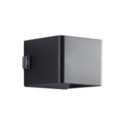 Brilliant Iseo Vägglampa Plast Svart 4W 300lm - 830 Varm Vit | IP44 - Utomhus - Rörelse- och Ljussensor - USB Uppladdningsbar