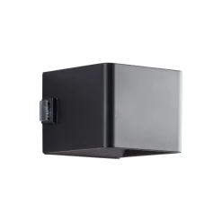 Brilliant Iseo Vägglampa Plast Svart 4W 300lm - 830 Varm Vit | IP44 - Utomhus - Rörelse- och Ljussensor - USB Uppladdningsbar