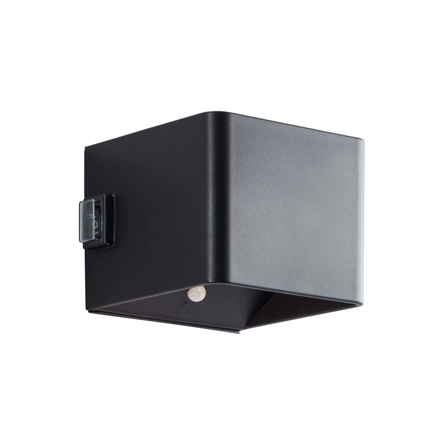 Brilliant Iseo Vägglampa Plast Svart 4W 300lm - 830 Varm Vit | IP44 - Utomhus - Rörelse- och Ljussensor - USB Uppladdningsbar