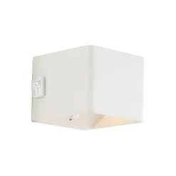 Brilliant Iseo Vägglampa Plast Vit 4W 300lm - 830 Varm Vit | IP44 - med USB
