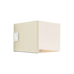 Brilliant Iseo Vägglampa Plast Beige 4W 300lm - 830 Varm Vit | IP44 - Utomhus - Rörelse- och Ljussensor - USB Uppladdningsbar