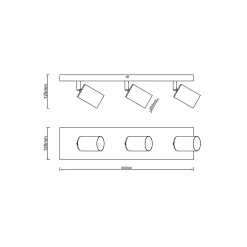 Brilliant Jello Taklampa Metall Matt Svart 13.5W 1035lm - 830 Varm Vit | Inkl. 3x GU10
