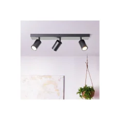 Brilliant Jello Taklampa Metall Matt Svart 13.5W 1035lm - 830 Varm Vit | Inkl. 3x GU10