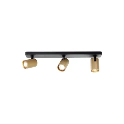 Brilliant Marty Taklampa Aluminium Sandig Svart Guld 15W 1050lm - 830 Varm Vit | Inkl. 3x GU10