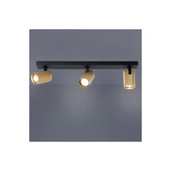Brilliant Marty Taklampa Aluminium Sandig Svart Guld 15W 1050lm - 830 Varm Vit | Inkl. 3x GU10