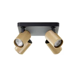 Brilliant Marty Taklampa Aluminium Sandig Svart Guld 20W 1400lm - 830 Varm Vit | Inkl. 4x GU10