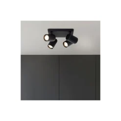Brilliant Marty Taklampa Aluminium Sandig Svart 20W 1400lm - 830 Varm Vit | Inkl. 4x GU10