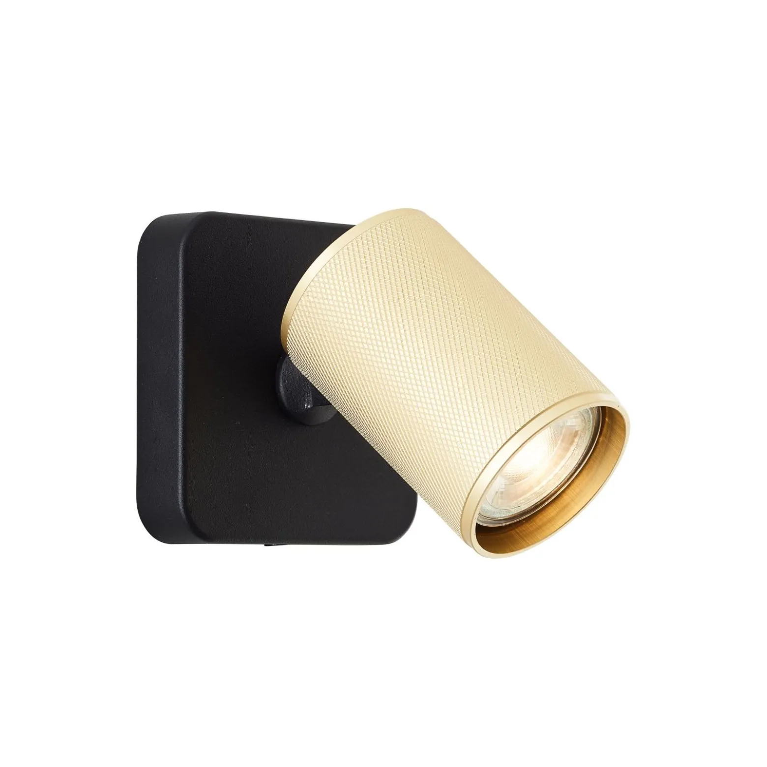 Brilliant Marty Vägglampa Aluminium Sandig Svart Guld 5W 350lm - 830 Varm Vit | Inkl. 1x GU10