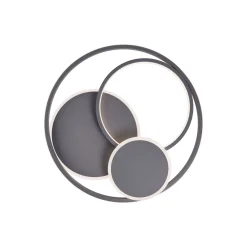 Brilliant Runda Taklampa Metall Silicone Grå 45W 5200lm - 830-865 CCT | 500mm - Fjärrkontroll Dimbar